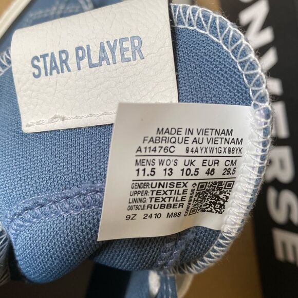 NWB Converse Star Player 76 High Top Sneakers Men's 11.5 Wm's 13 Blue Streetwear - Picture 13 of 14